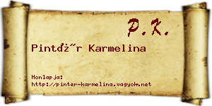 Pintér Karmelina névjegykártya
